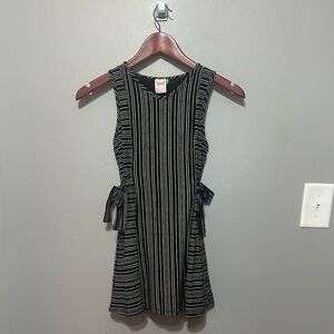 “For All Seasons” by Paper Crane, Girl’s Black & White Striped Sleeveless Dress